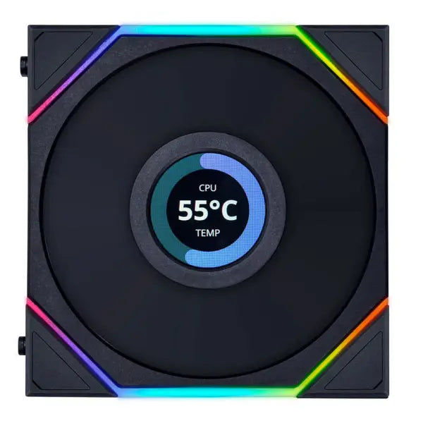 Lian Li Uni Fan TL120 LCD 3-pack Noir Lian Li Uni Fan TL120 LCD 3-pack Noir